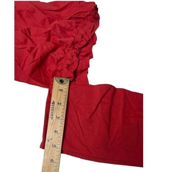 WeWoreWhat Solid Obe Ruby Coco Crop Top Blouse Large New - Picture 5 of 16